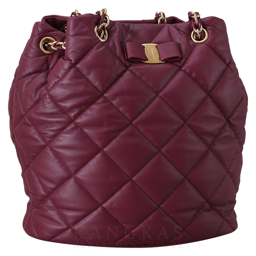 FERRAGAMO(USED)페레가모 바라리본 버킷백
